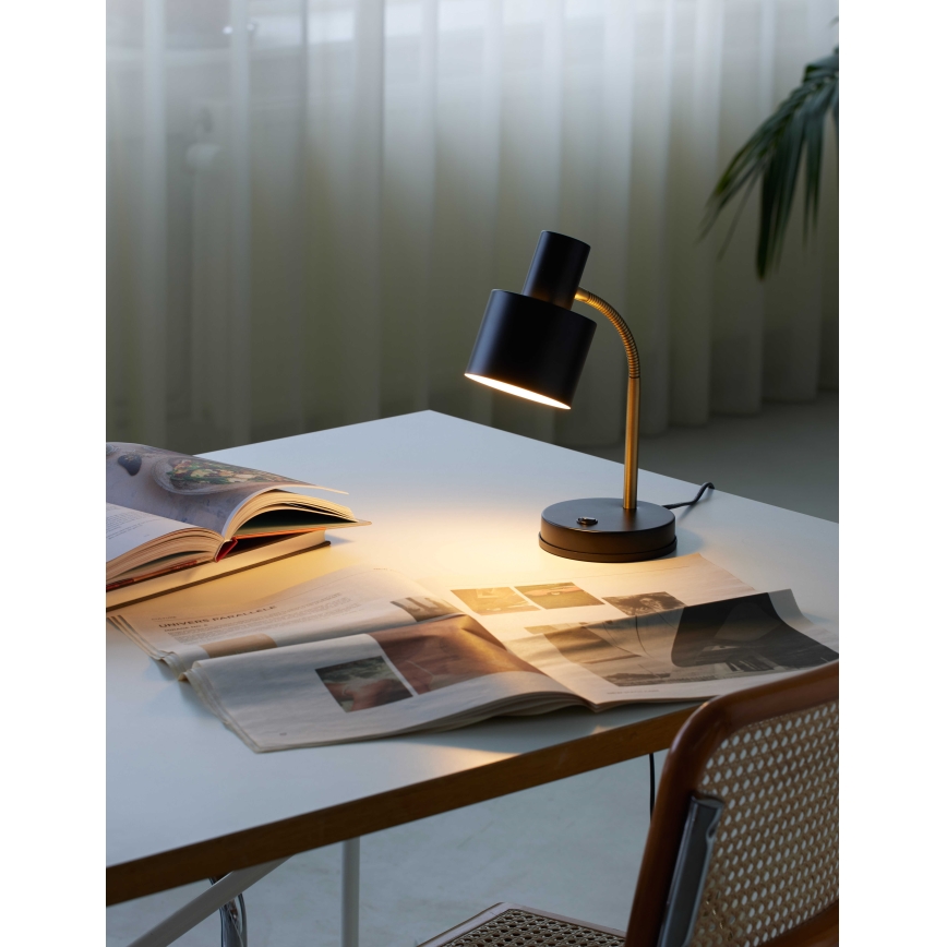 Halo Design 746927 - Tischlampe VOGUE 1xE27/40W/230V schwarz/Messing