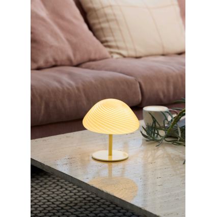 Halo Design 747016 - Tischlampe CANDY MINI MUSH 1xG9/25W/230V Ø 17 cm beige