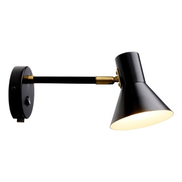 Halo Design 747450 - Applique da parete STYLE 1xE14/25W/230V nera/ottone