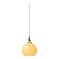 Halo Design 747931 - Hängeleuchte mit Kabel TOSCANA 1xG9/28W/230V Ø 18 cm beige/Messing