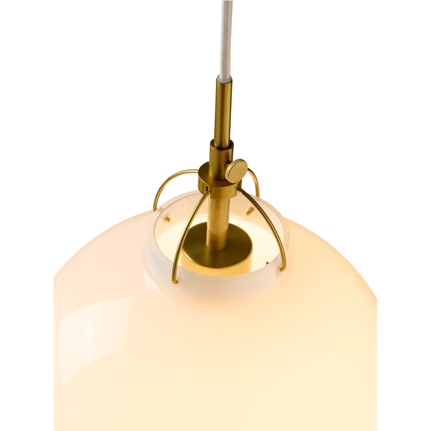 Halo Design 748068 - Lampadario a sospensione con cavo TOSCANA 1xE27/40W/230V Ø 36 cm crema/ottone