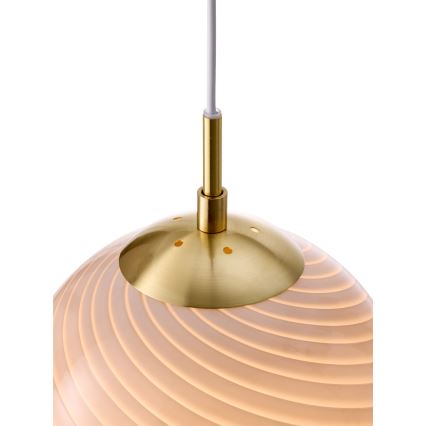 Halo Design 748464 - Pendelleuchte mit Kabel CANDY 1xE27/25W/230V Ø 25 cm grau/messing