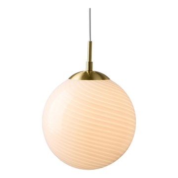 Halo Design 748563 - Lampadario sospeso con cavo CANDY 1xE27/25W/230V Ø 30 cm crema/ottone