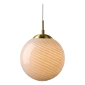 Halo Design 748570 - Lampada a sospensione su cavo CANDY 1xE27/25W/230V Ø 30 cm grigio/ottone