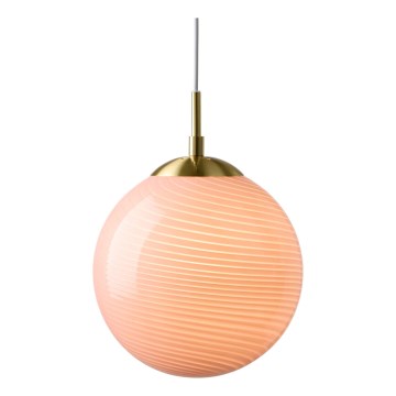 Halo Design 748594 - Suspension à câble CANDY 1xE27/25W/230V diam. 30 cm rose/laiton