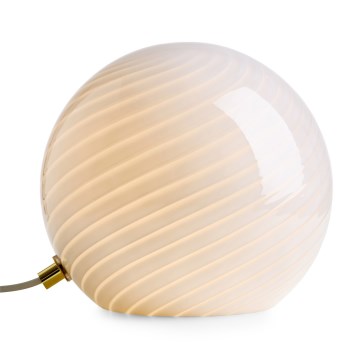 Halo Design 748785 - Tischlampe CANDY 1xE14/25W/230V Ø 20 cm creme