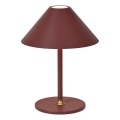 Halo Design 800834 - LED-dimmbare, wiederaufladbare Outdoor-Tischleuchte HYGGE LED/3W/4000 mAh IP54 weinrot