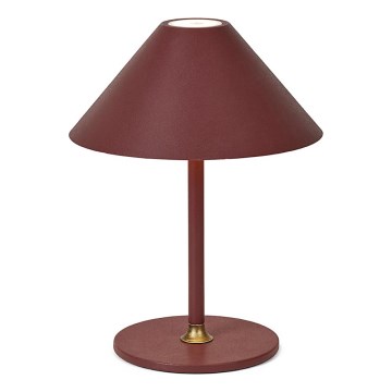 Halo Design 800834 - LED-dimmbare, wiederaufladbare Outdoor-Tischleuchte HYGGE LED/3W/4000 mAh IP54 weinrot