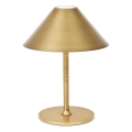 Halo Design 800841 - HYGGE LED-dimmbare, wiederaufladbare Außen-Tischleuchte LED/3W/4000 mAh IP54 Messing