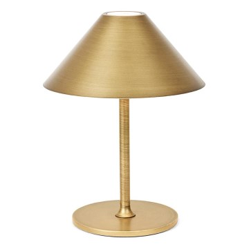 Halo Design 800841 - HYGGE LED-dimmbare, wiederaufladbare Außen-Tischleuchte LED/3W/4000 mAh IP54 Messing