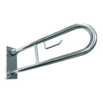 Halter mit Befestigung 10x25 cm Edelstahl/silberfarben