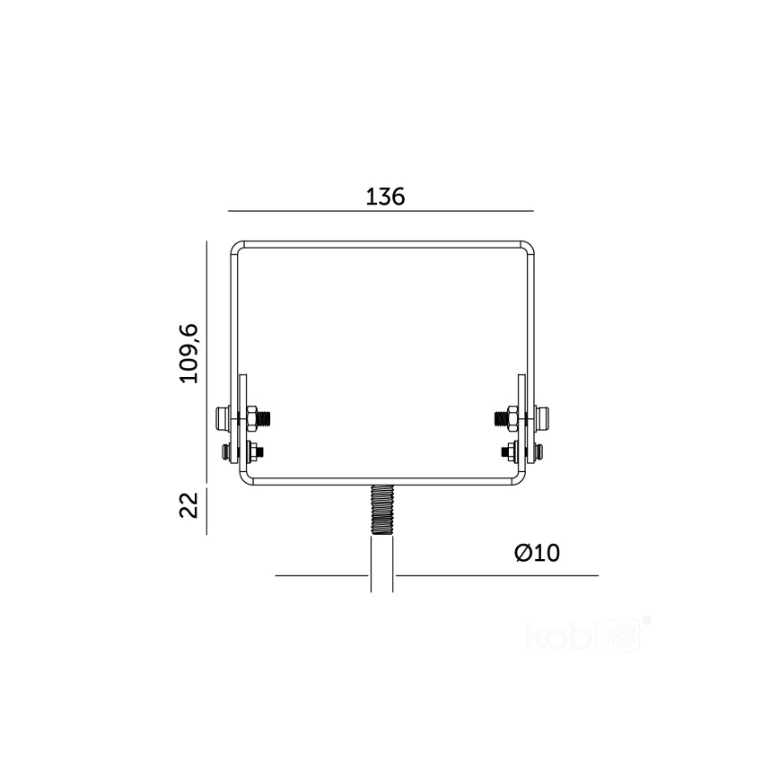 Halterung für industrielle HIGHBAY-Leuchte, schwarz
