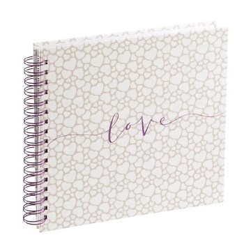 Hama – Spiral-Fotoalbum 28x24 cm 40 Seiten beige/rosa