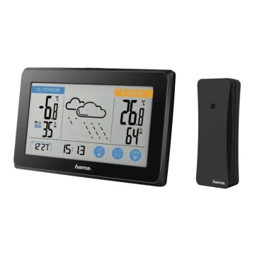 Hama - Station météo avec écran LCD couleur 3xAAA noir