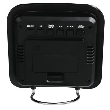 Hama - Stazione meteo con display LCD e sveglia 2xAA nero