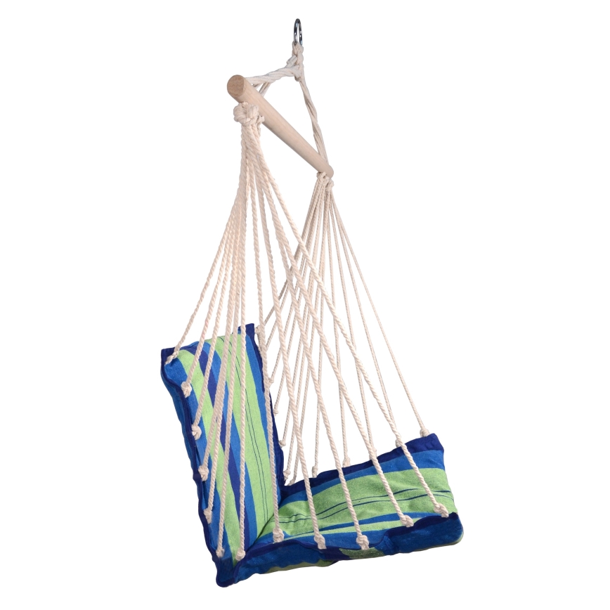Hamac pour s'asseoir bleu/vert