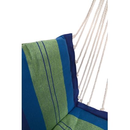 Hamac pour s'asseoir bleu/vert