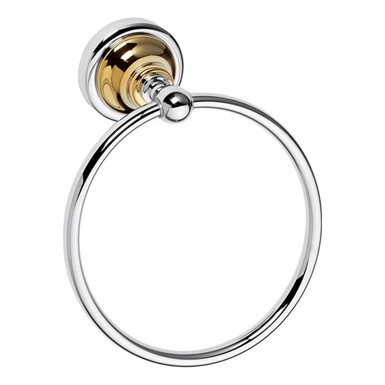 Handtuchhalter 16x19 cm, silber/gold