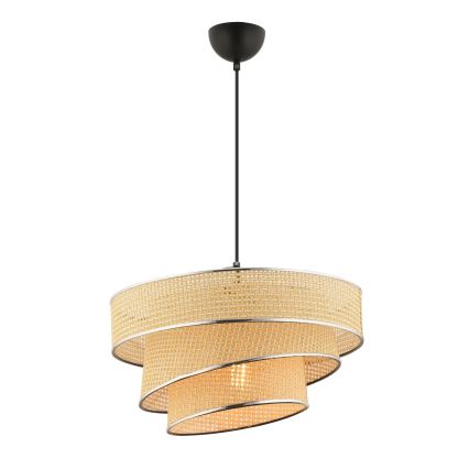 Hängelampe COUPER 1xE27/60W/230V Beige/Glänzendes Chrom