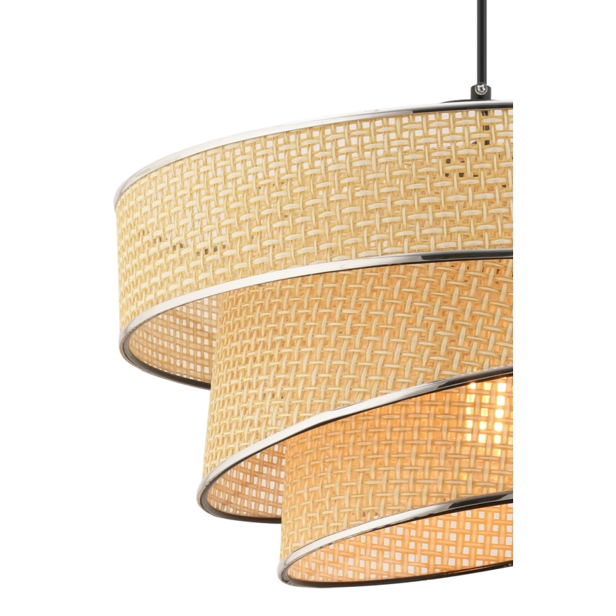Hängelampe COUPER 1xE27/60W/230V Beige/Glänzendes Chrom