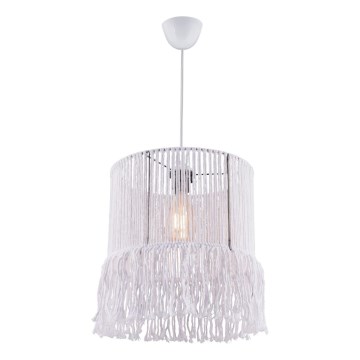 Hängelampe NESS MACRAME 1xE27/40W/230V Weiß