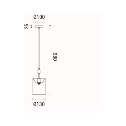 Hängeleuchte 1xE14/15W/230V