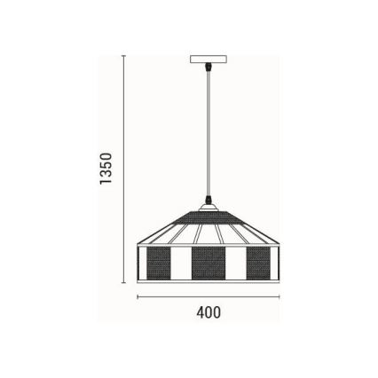 Hängeleuchte 1xE27/15W/230V beige