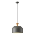 Hängeleuchte 1xE27/15W/230V grau pr. 27 cm