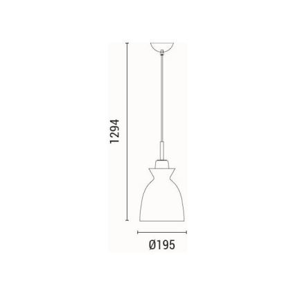 Hängeleuchte 1xE27/15W/230V grün pr. 19,5 cm