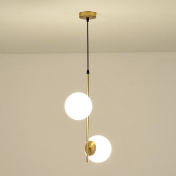 Hängeleuchte 2xE27/40W/230V Messing
