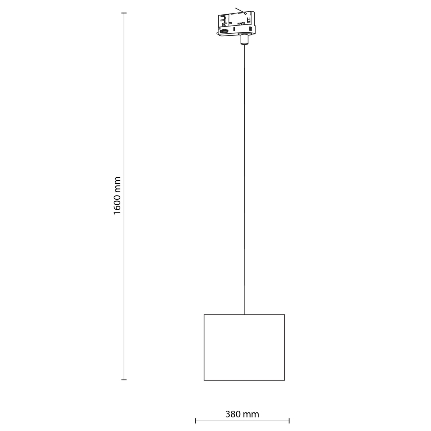 Hängeleuchte für 3-Phasen-Schienensystem TRACER 1xE27/15W/230V d 20 cm schwarz