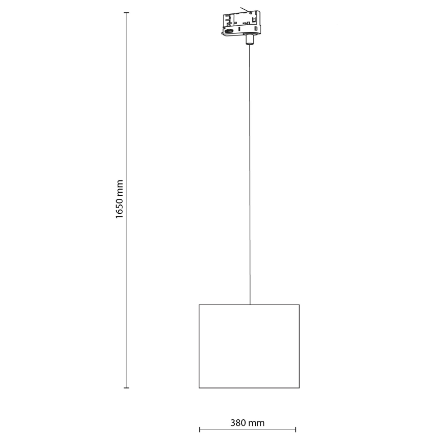 Hängeleuchte für 3-Phasen-Schienensystem TRACER 1xE27/15W/230V d 30 cm schwarz