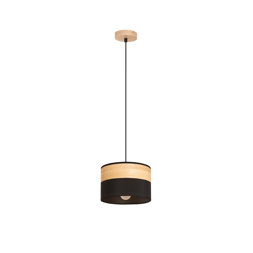 Hängeleuchte ALBA 1xE27/15W/230V Ø 20 cm schwarz/braun