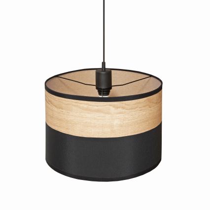 Hängeleuchte ALBA 1xE27/15W/230V Ø 20 cm schwarz/braun