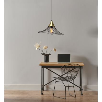 Hängeleuchte ALURA 1xE27/60W/230V d 50 cm schwarz