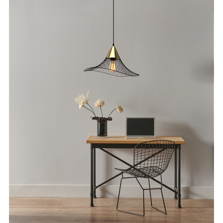 Hängeleuchte ALURA 1xE27/60W/230V d 50 cm schwarz