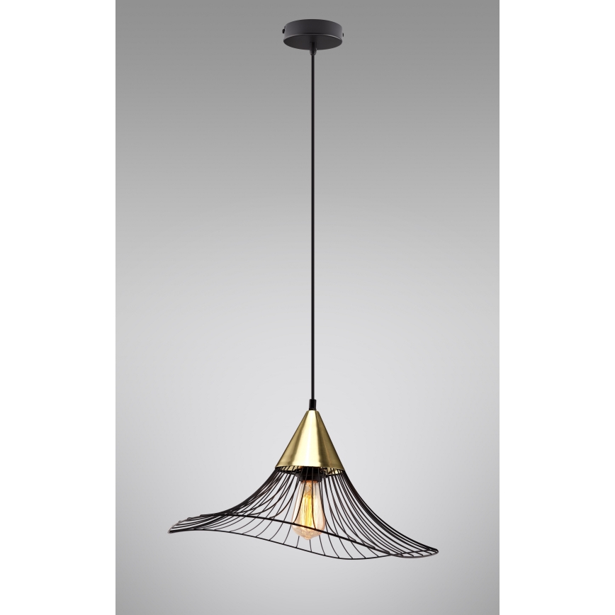Hängeleuchte ALURA 1xE27/60W/230V d 50 cm schwarz