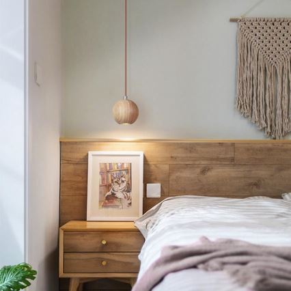 Hängeleuchte am Kabel 1xGU10/10W/230V Ø 11 cm massiv/Esche