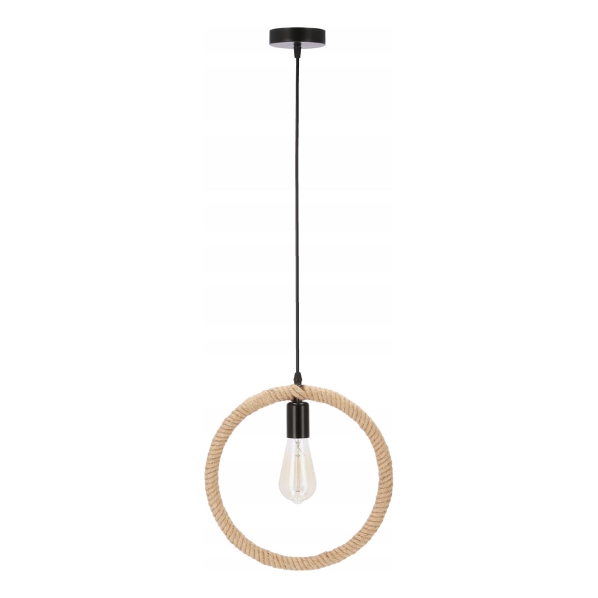 Hängeleuchte am Kabel KOLO 1xE27/40W/230V beige/schwarz