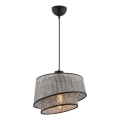 Hängeleuchte an Kabel BARETTE 1xE27/60W/230V grau/schwarz