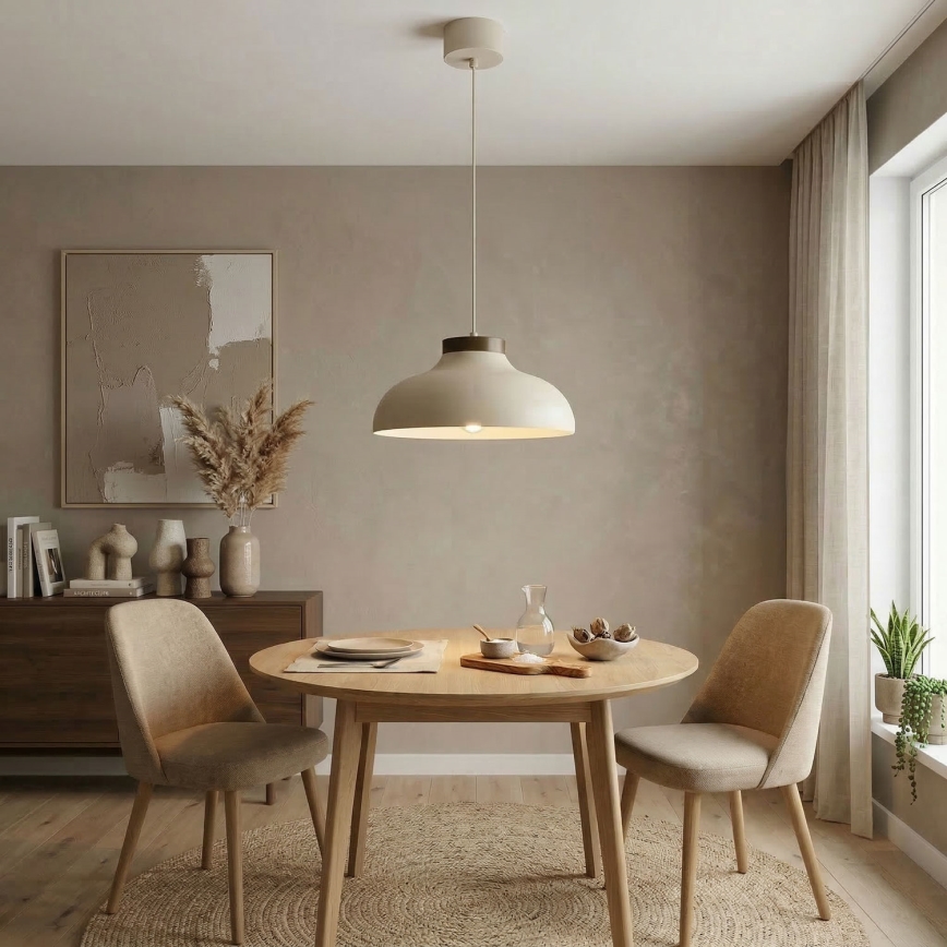 Hängeleuchte an Kabel BASCA 1xE27/15W/230V beige/braun