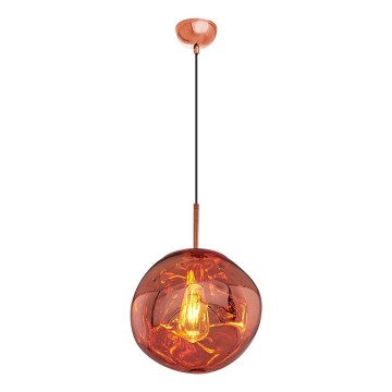 Hängeleuchte an Kabel CRUMPLED 1xE27/24W/230V Ø 26 cm, kupferfarben