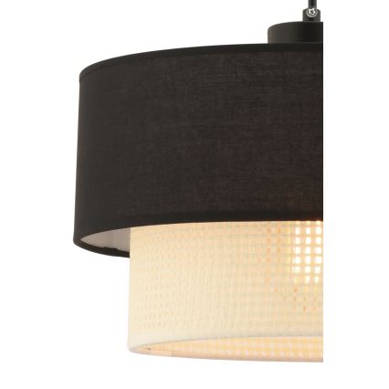 Hängeleuchte an Kabel ECHO 1xE27/60W/230V schwarz/creme