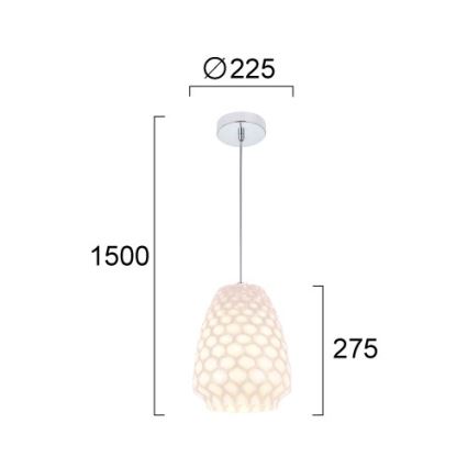 Hängeleuchte an Kabel FELICIA 1xE27/60W/230V weiß