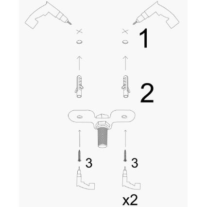 Hängeleuchte an Kabel KEM 7xE27/40W/230V goldfarben