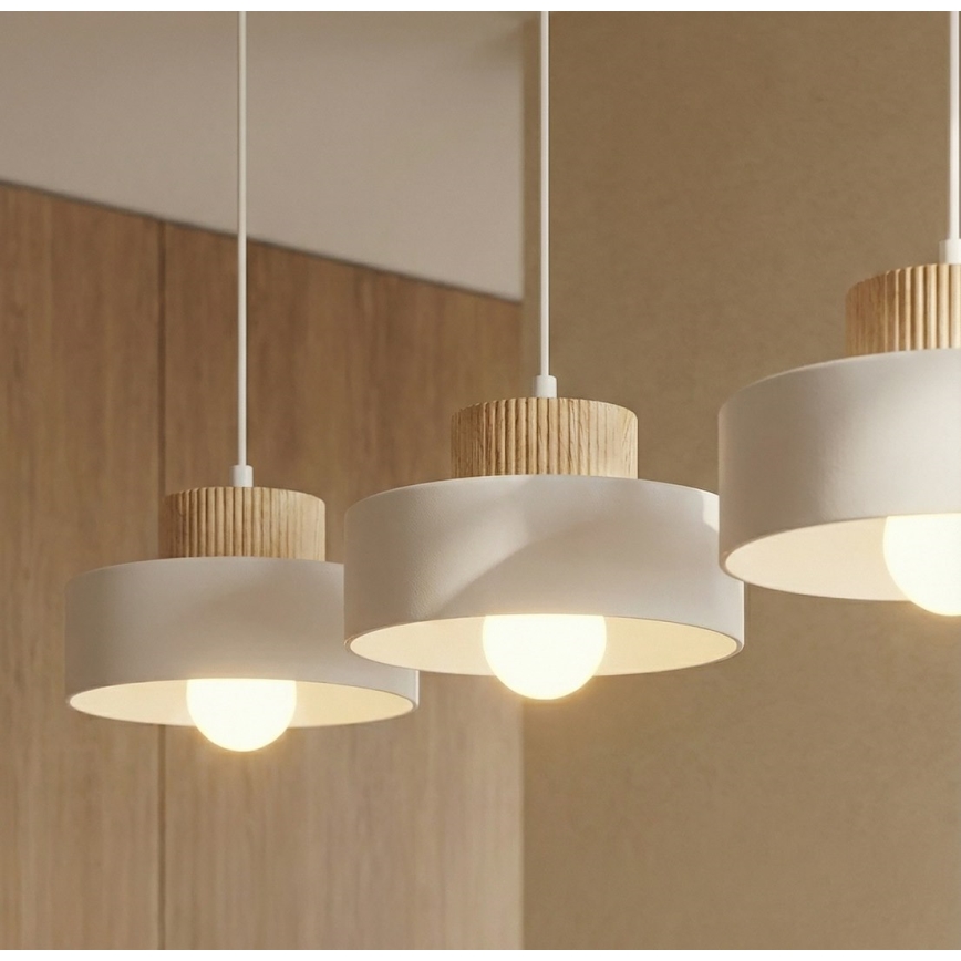 Hängeleuchte an Kabel KIVI 3xE27/15W/230V weiß
