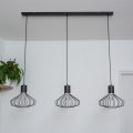 Hängeleuchte an Kabel SOLANO 3xE27/15W/230V schwarz/gold