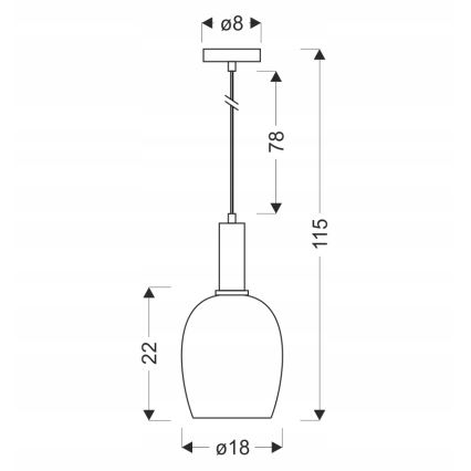 Hängeleuchte an Kabel WOLKEN 1xE27/40W/230V weiß/schwarz