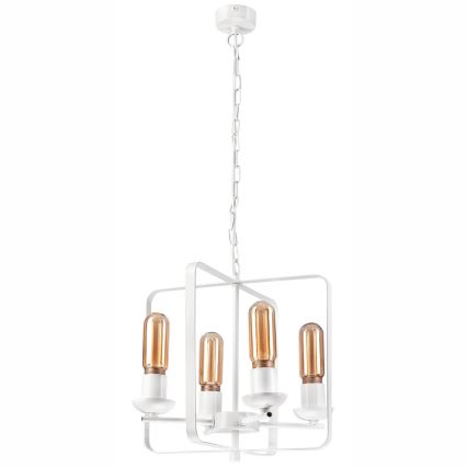Hängeleuchte an Kette CEDRIC II 4xE27/60W/230V weiß