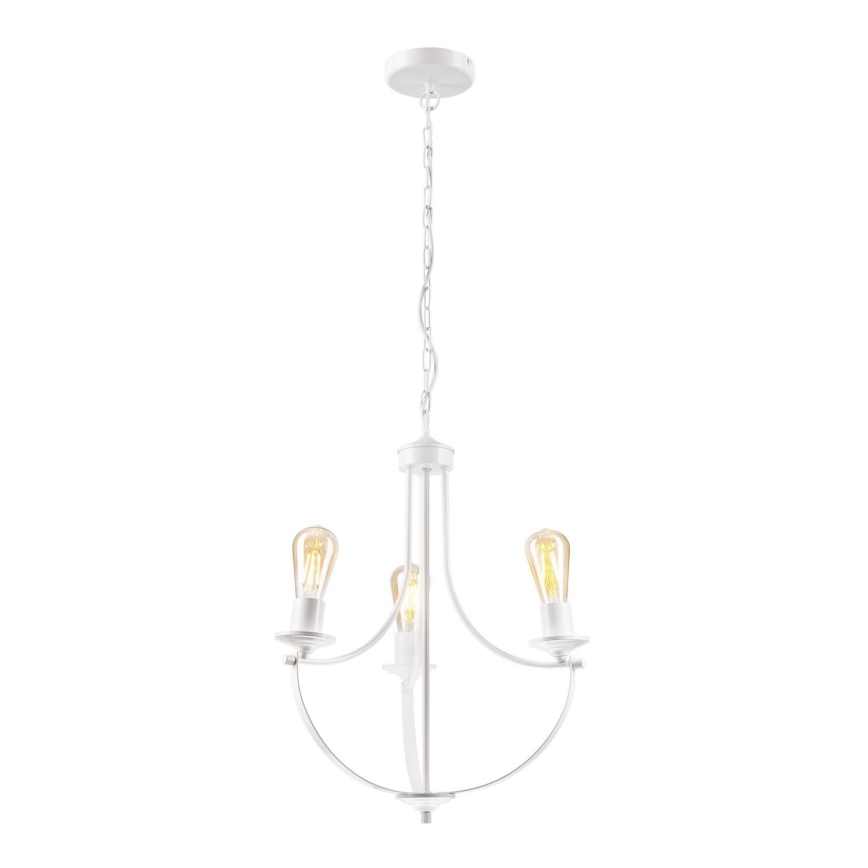 Hängeleuchte an Kette GINA 3xE27/60W/230V weiß